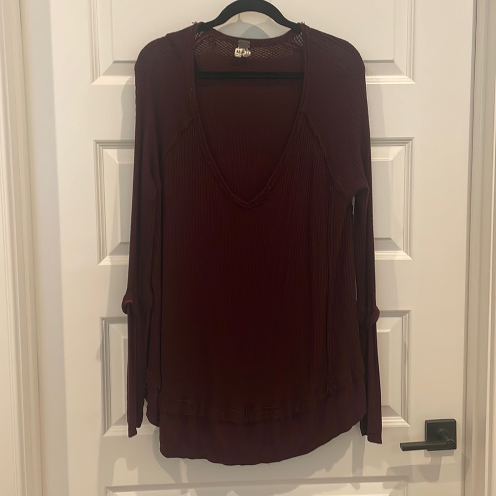 Free People Burgundy Tunic